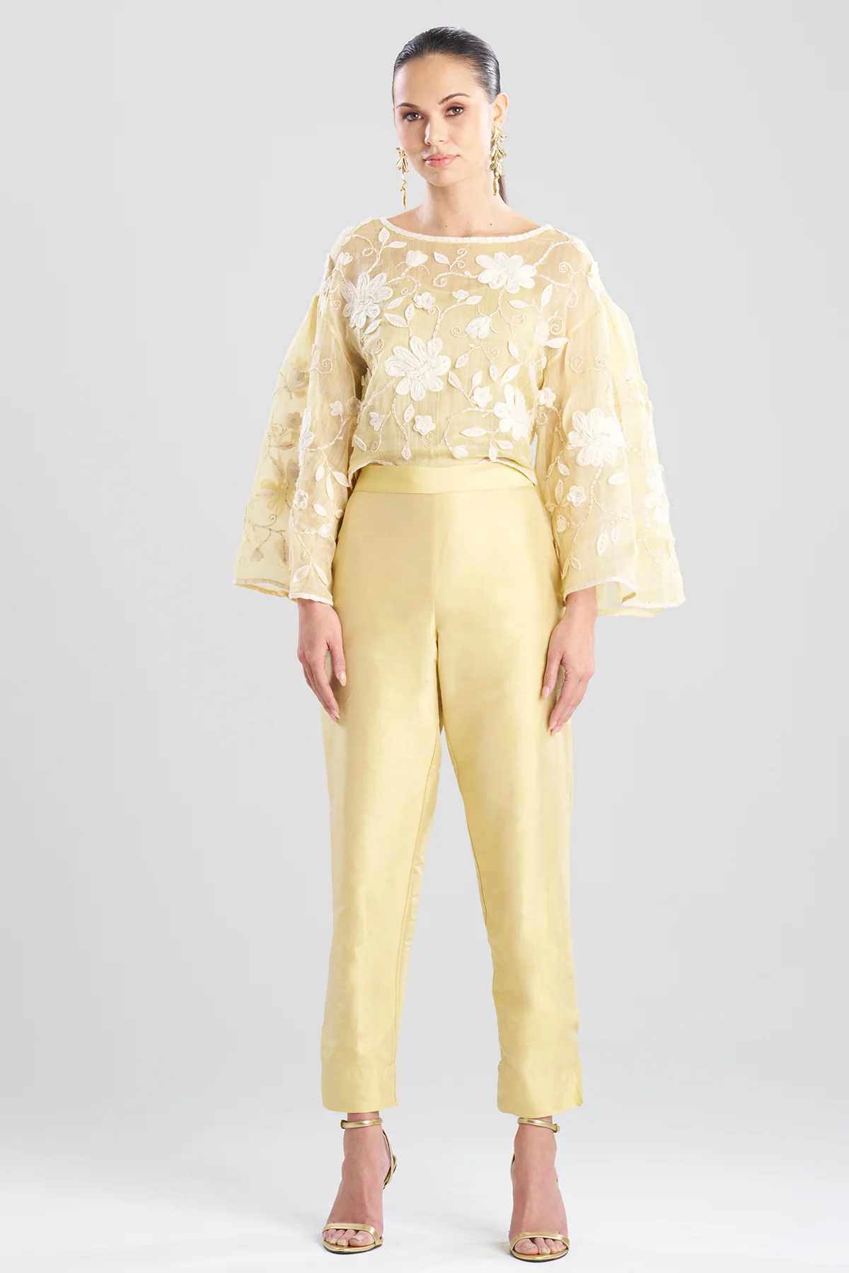 Couture Silk Dupioni Tapered Pants - Image 2