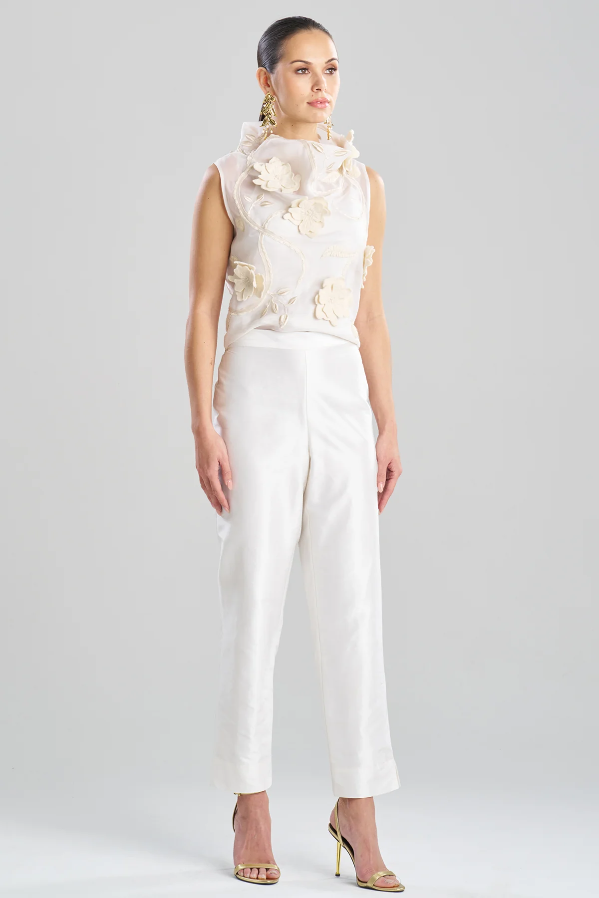 Couture Silk Dupioni Tapered Pants