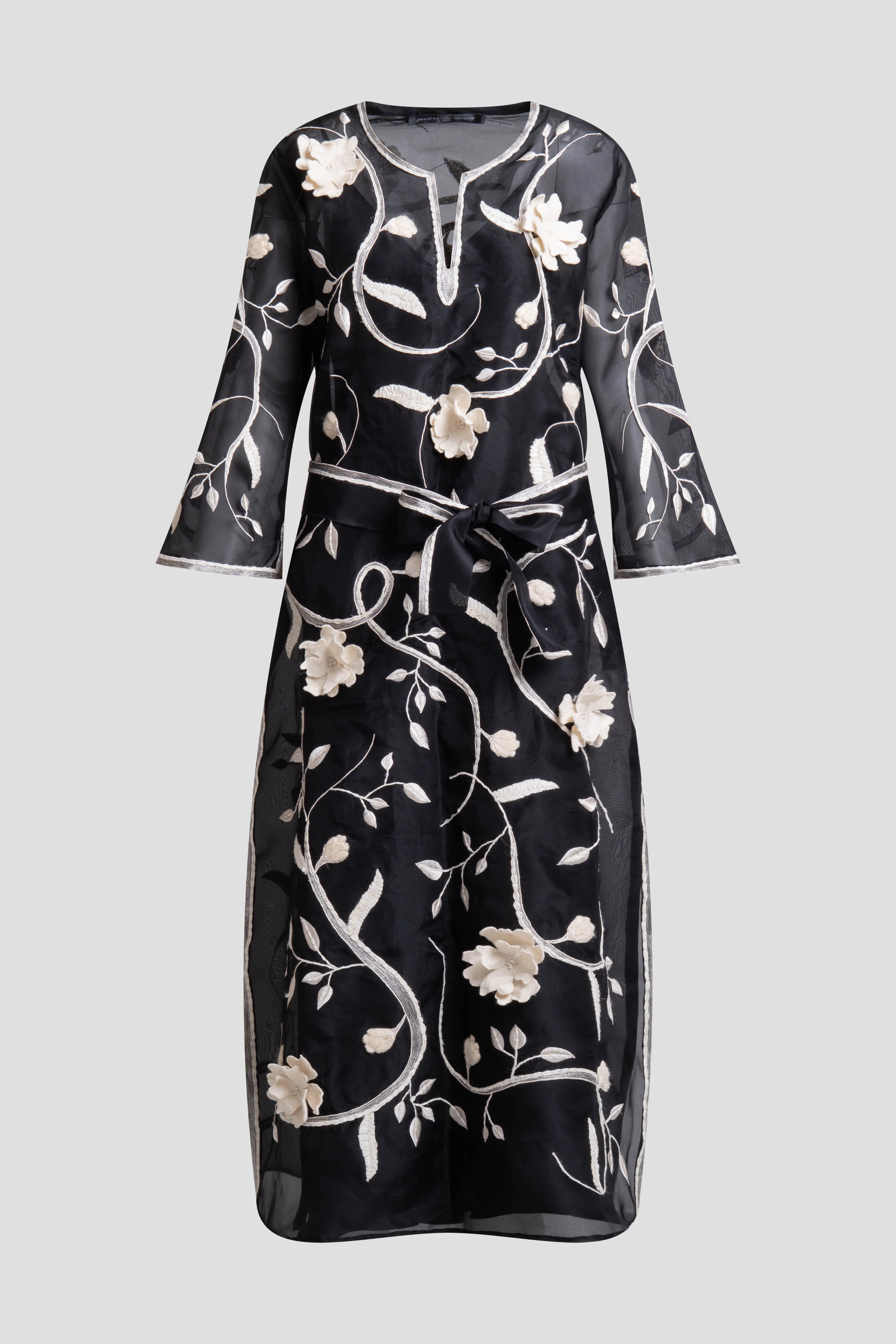 Couture Silk Organza Embellished Caftan - Image 4