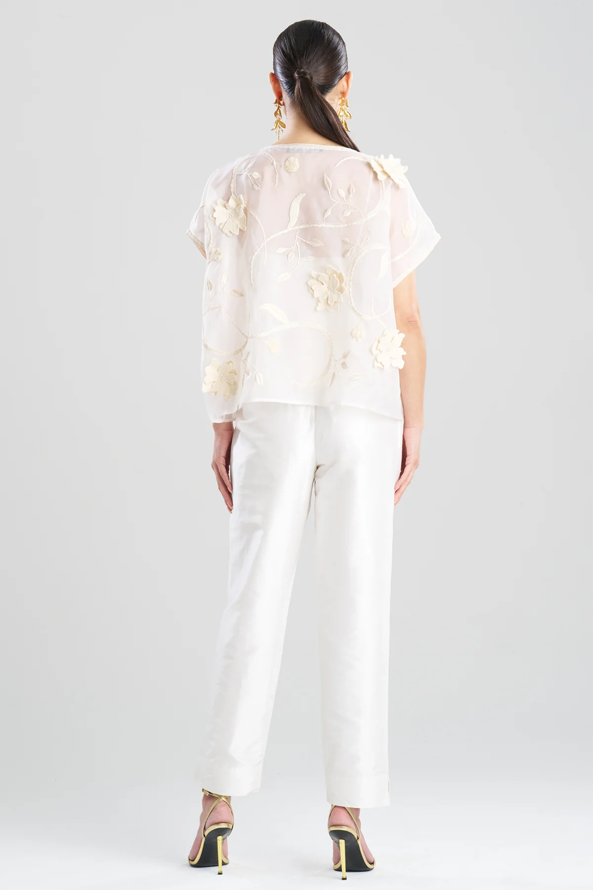 Couture Silk Organza Embellished Top - Image 2