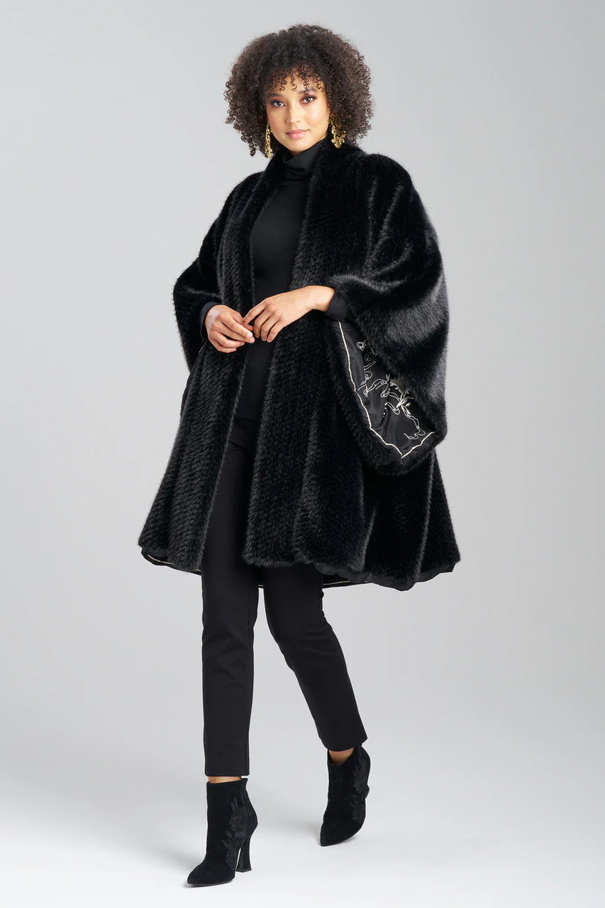 Couture Silk Taffeta Embroidered Reversible Coat - Image 3