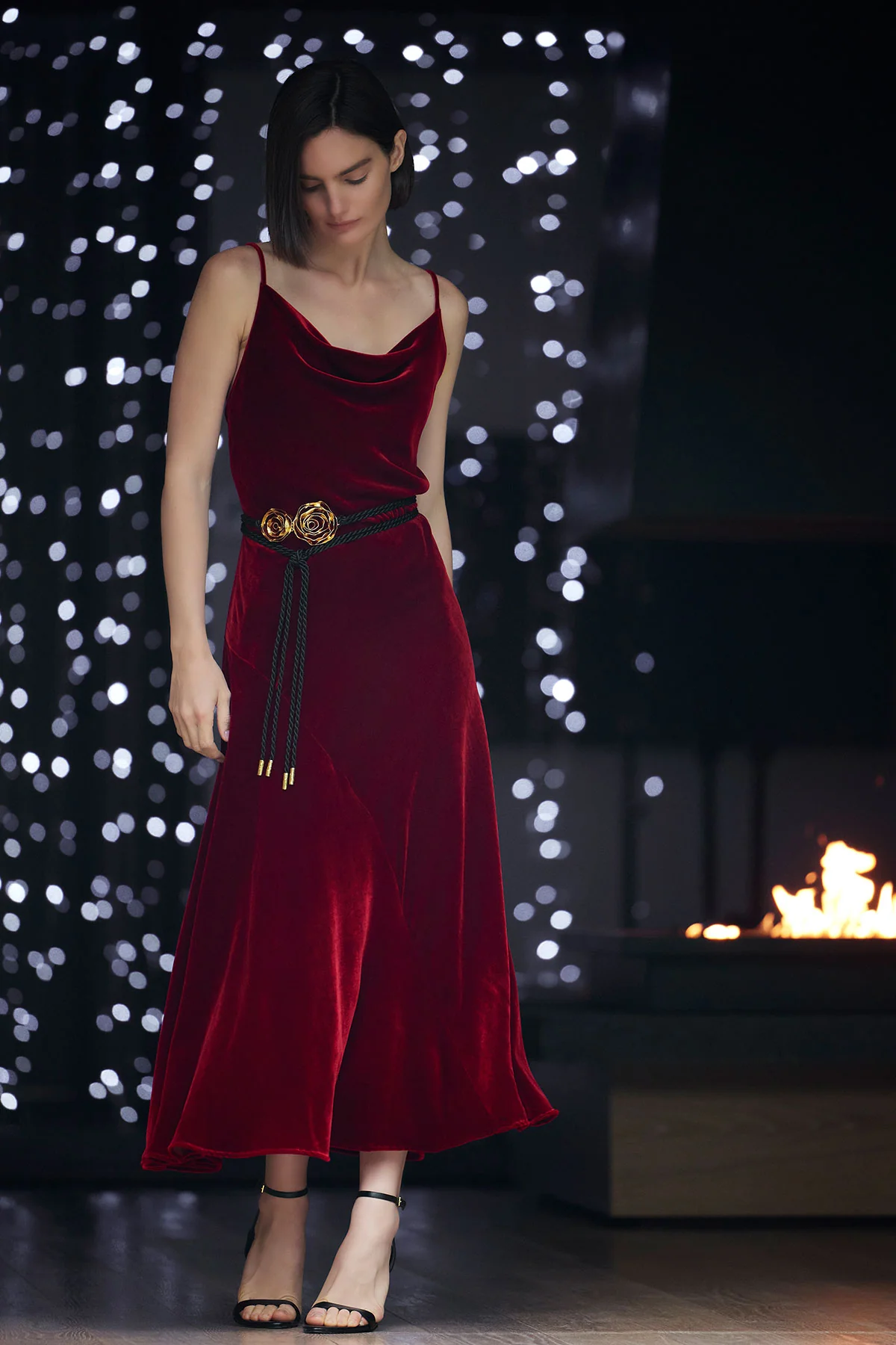 Couture Velvet Silk Slip Dress