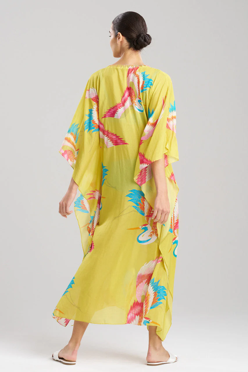 Crane Cotton Silk Sequined Sheer Caftan - Image 2