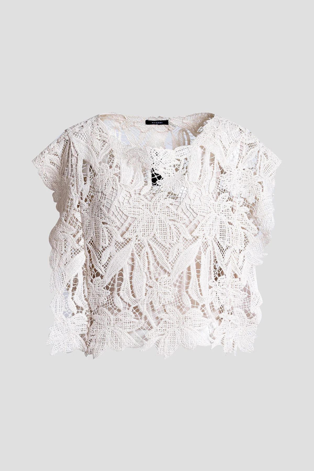 Crochet Lace Cotton Square Top - Image 6