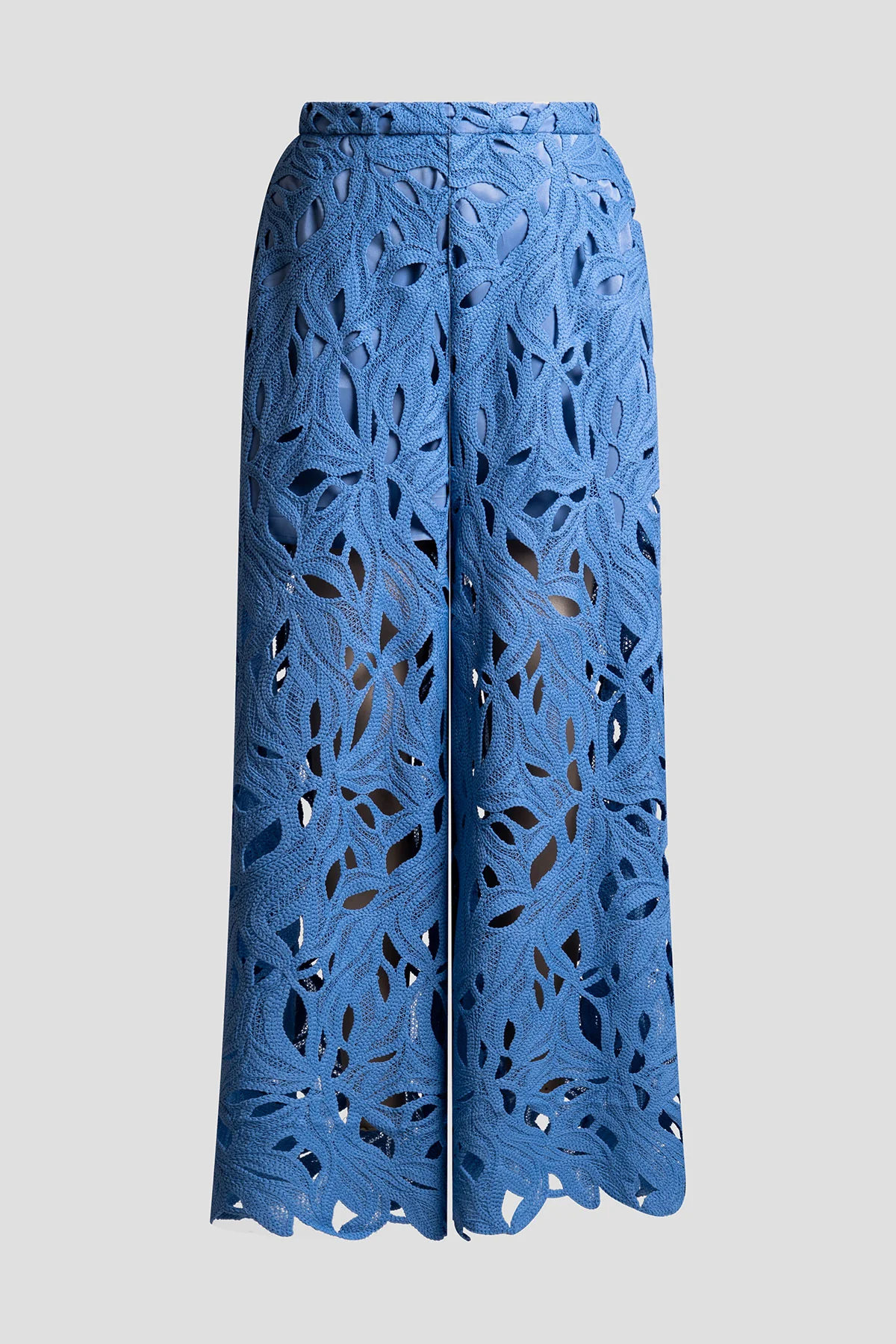 Cutout Leaf Lace Pull On Palazzo Pants - Image 5