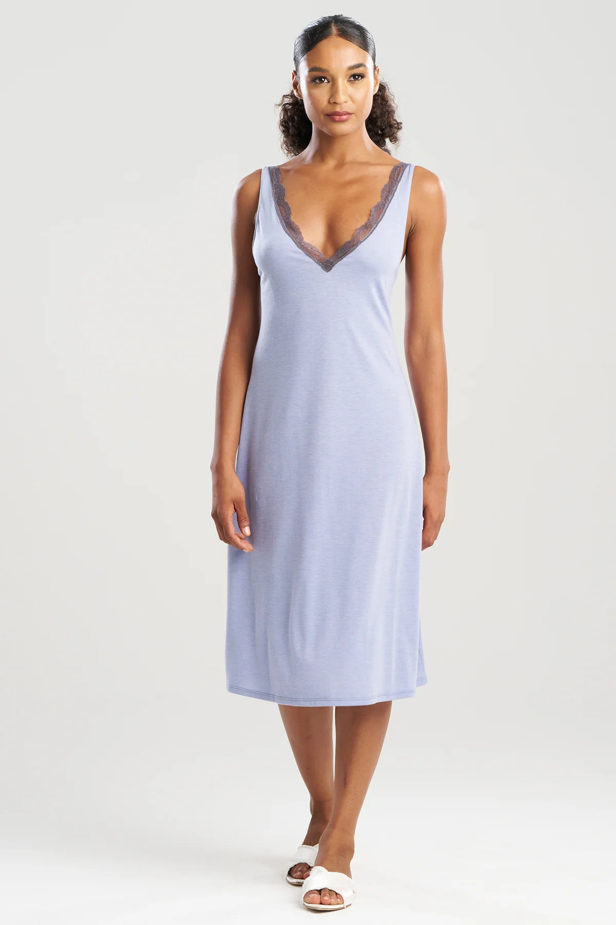 Dhalia Knit Jersey Lace Gown
