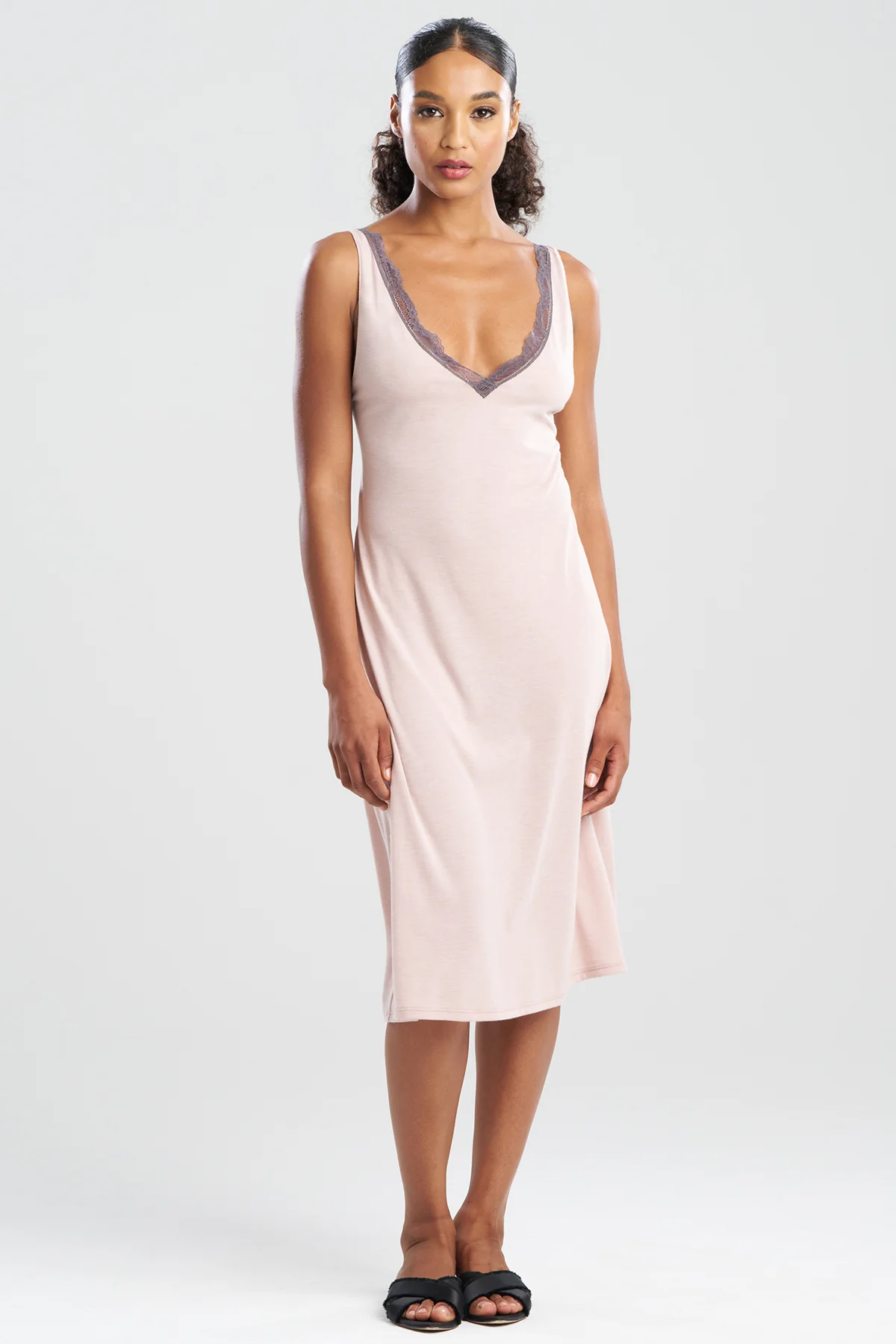 Dhalia Knit Jersey Lace Gown