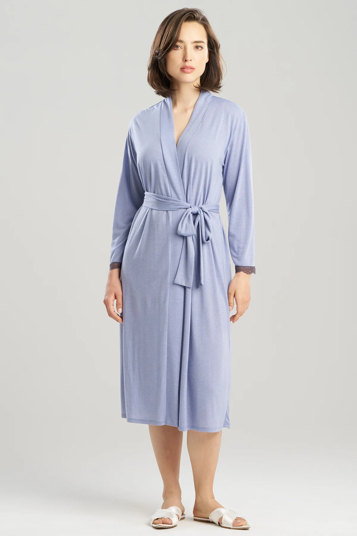 Dhalia Knit Jersey Lace Robe