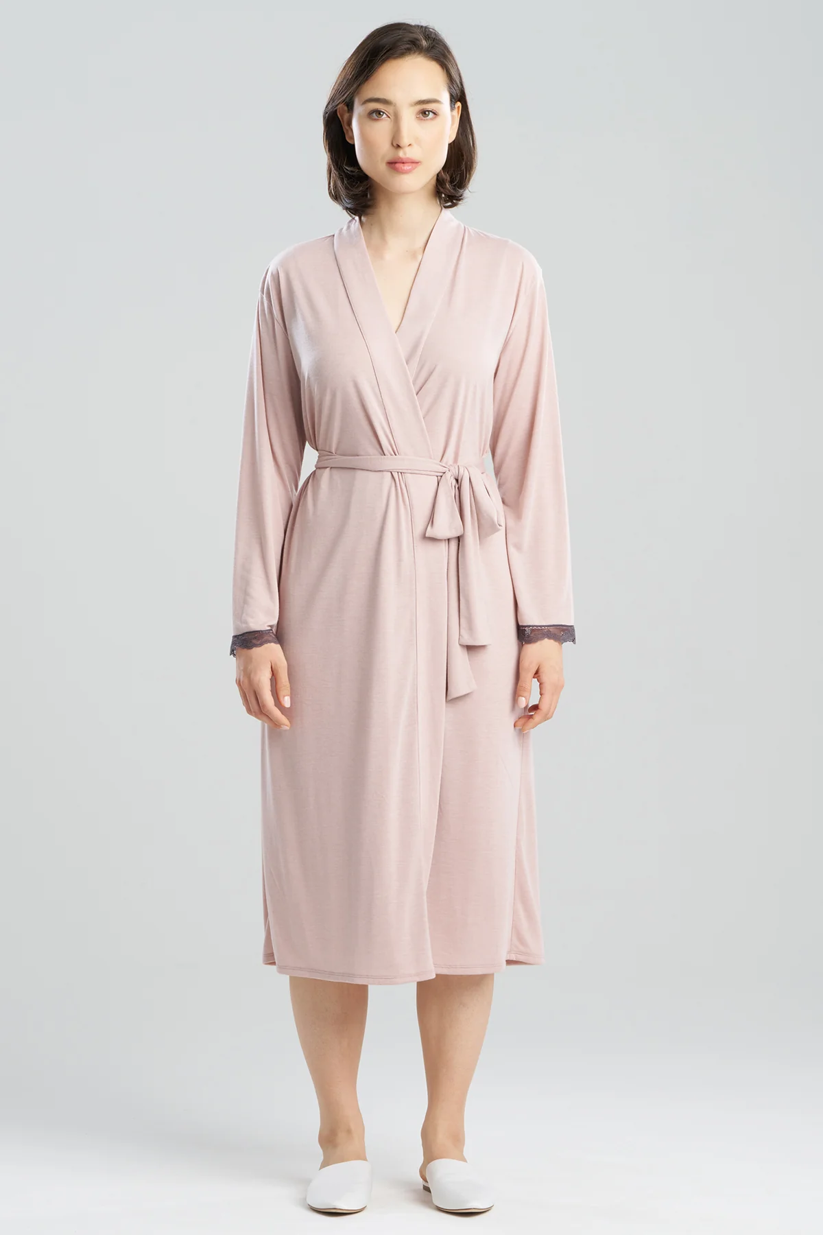 Dhalia Knit Jersey Lace Robe