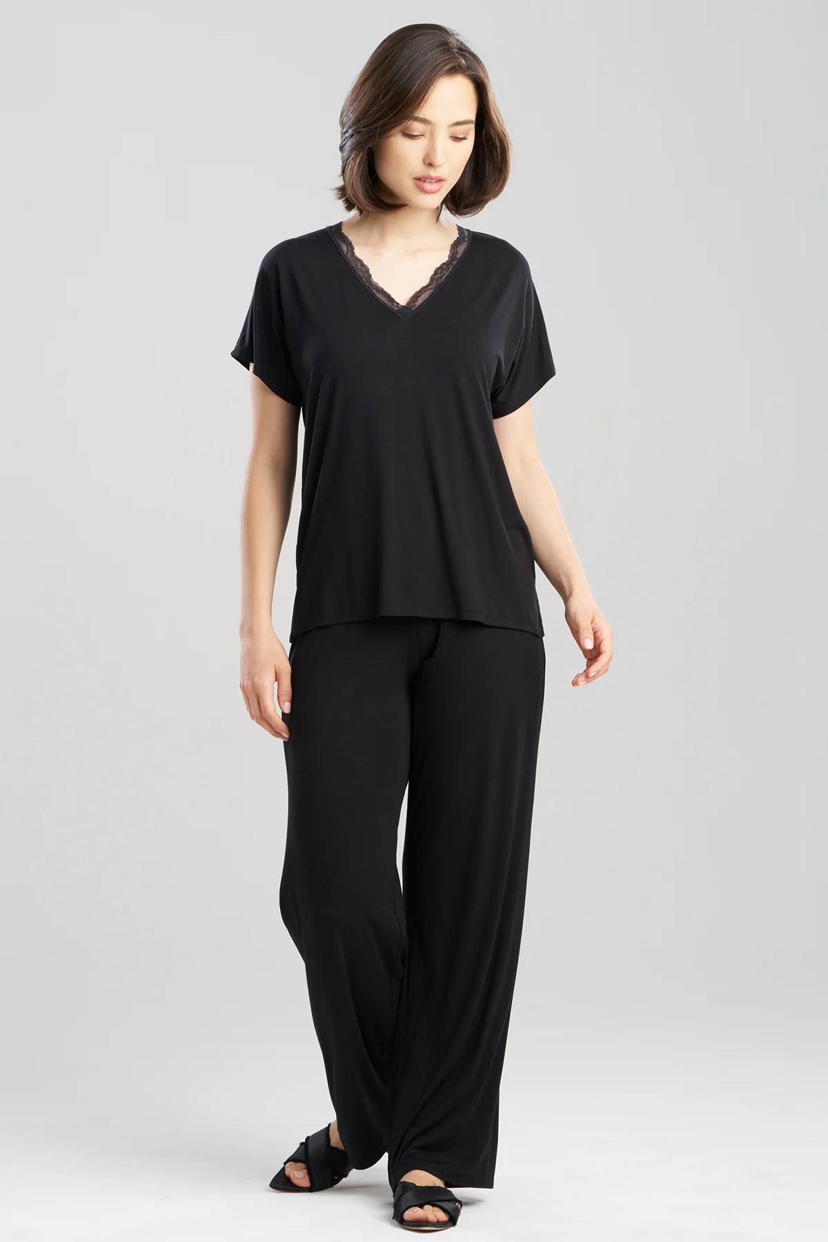 Dhalia Knit Jersey Lace Short Sleeve PJ