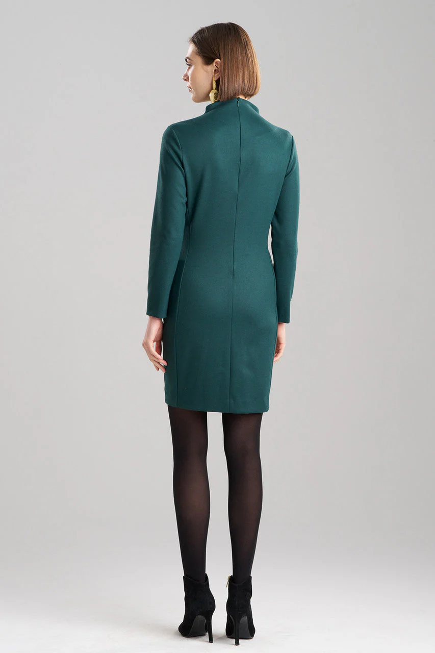 Double Jersey Mock Neck Sheath Dress - Image 3