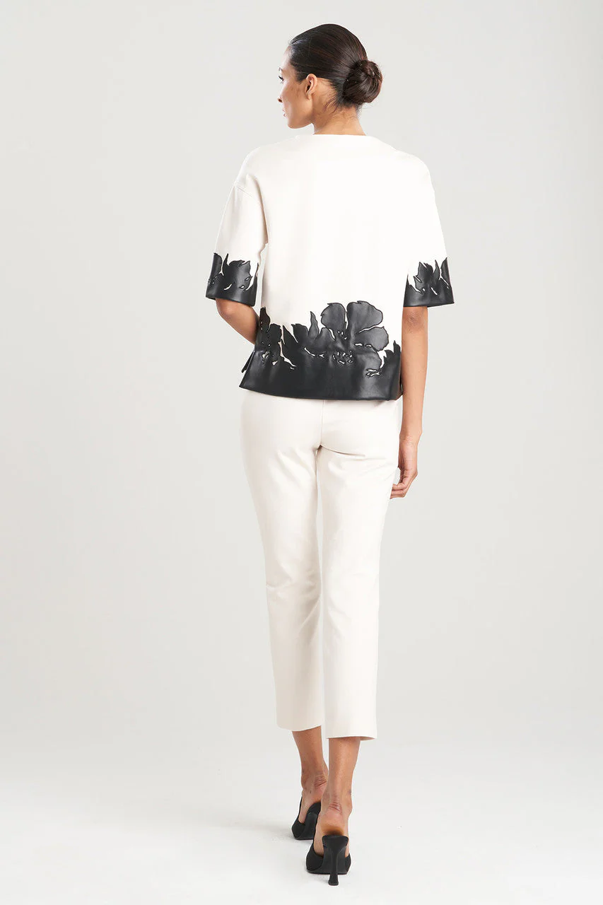Double Knit Short Sleeve Applique Sweatshirt - Image 3