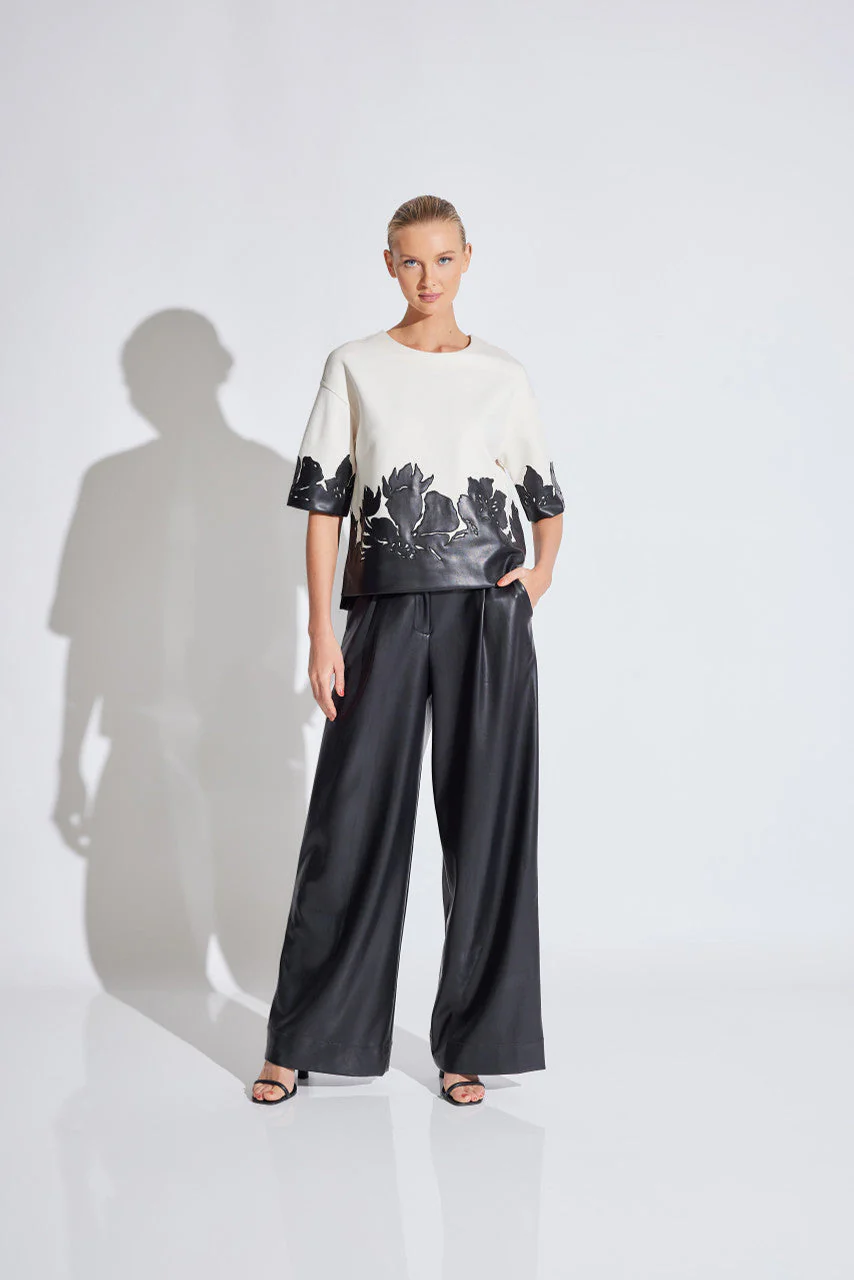 Double Knit Short Sleeve Applique Sweatshirt - Image 8