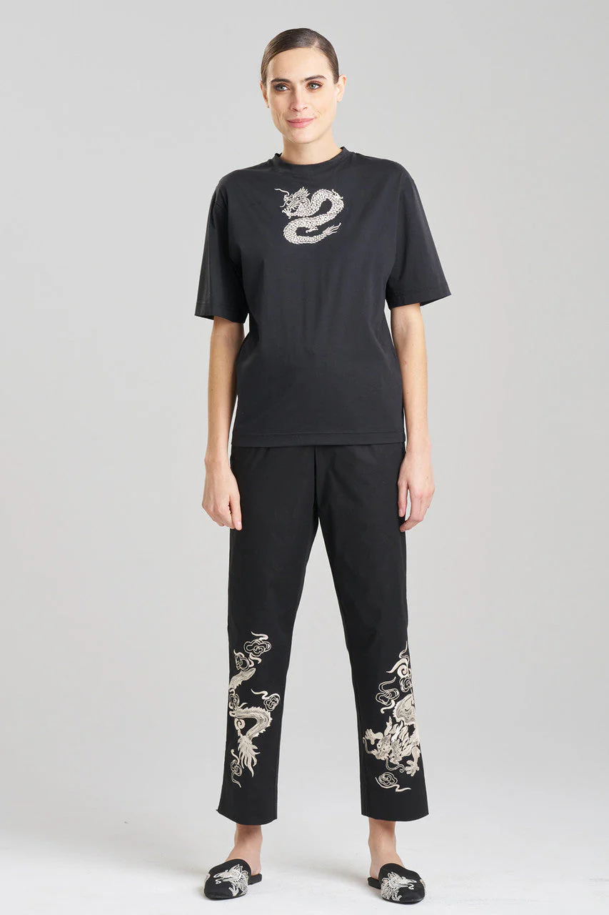 Dragon Cotton Jersey Embroidered Unisex T-Shirt