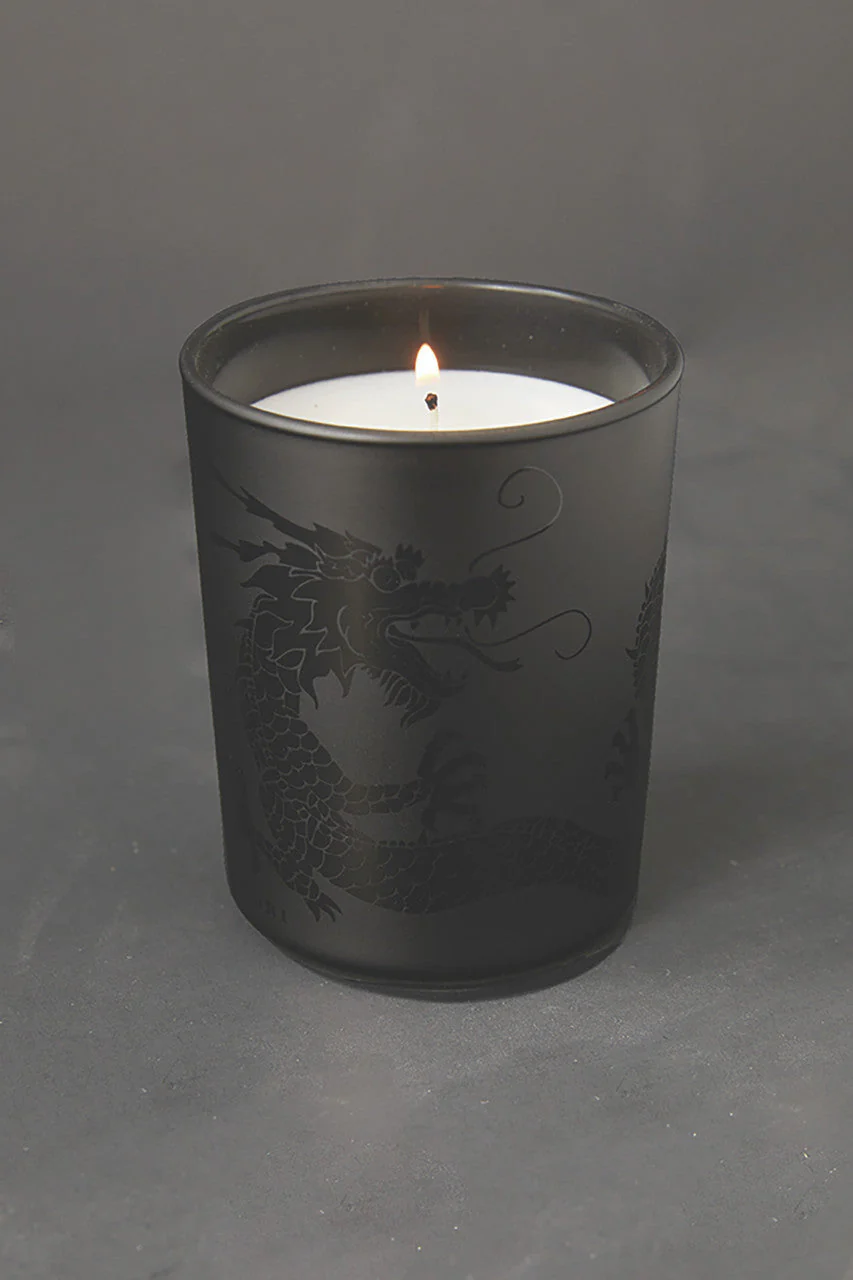 Dragon Etched Candle