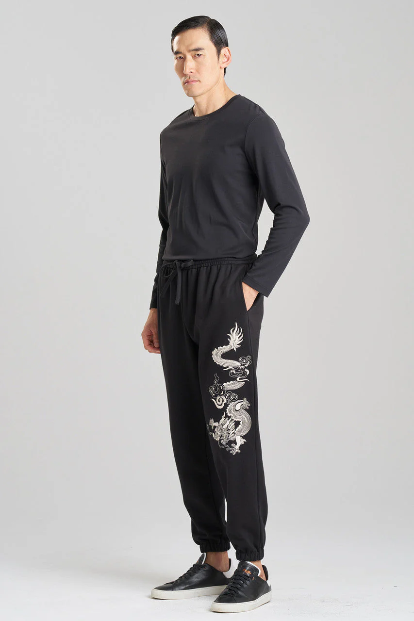 Dragon French Terry Embroidered Unisex Joggers - Image 3