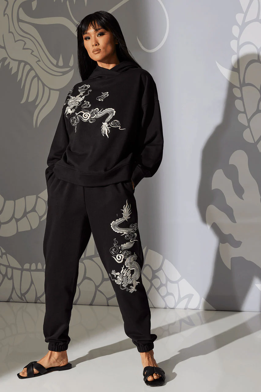 Dragon French Terry Embroidered Unisex Joggers - Image 6