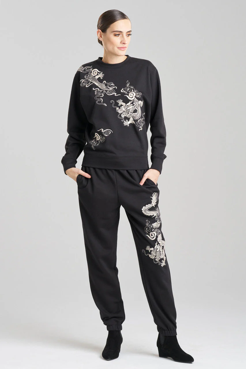 Dragon French Terry Embroidered Unisex Sweater