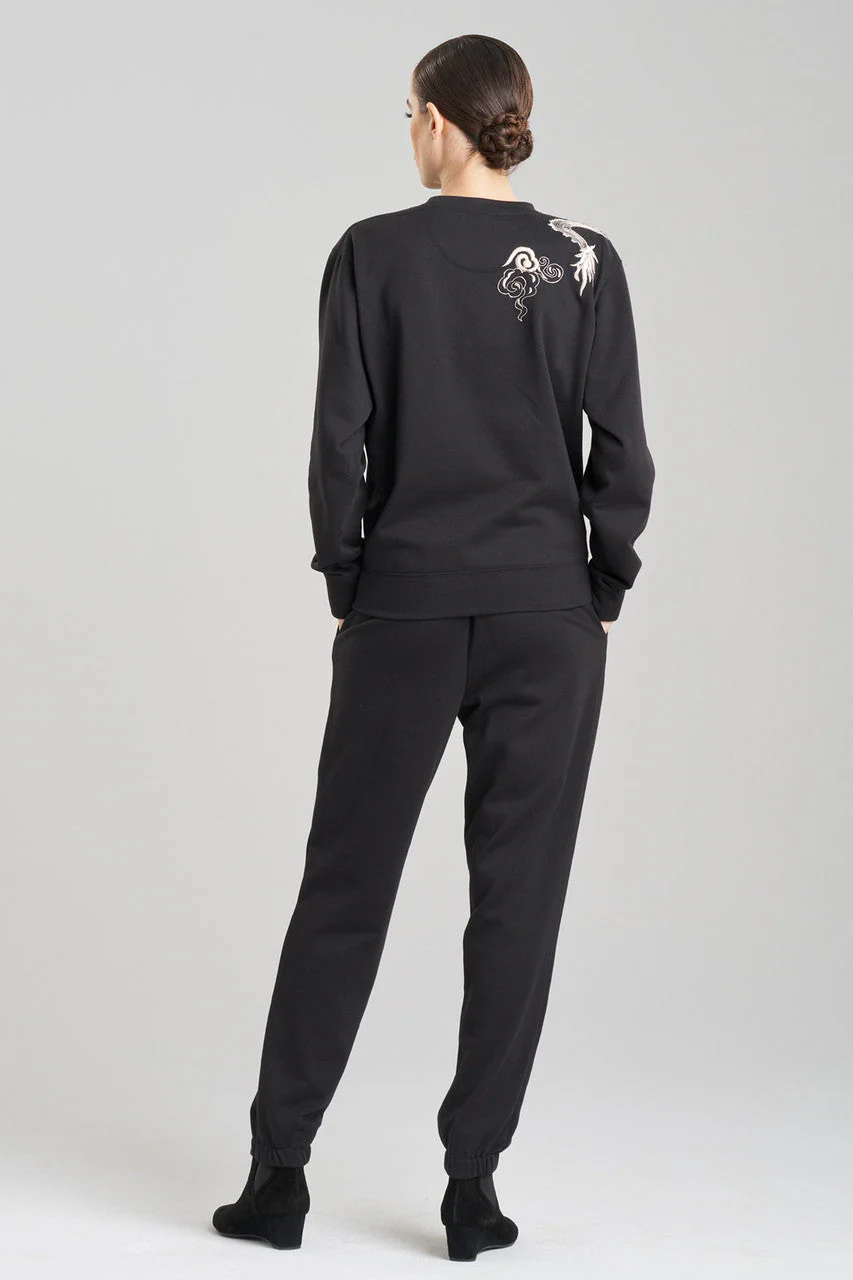 Dragon French Terry Embroidered Unisex Sweater - Image 2