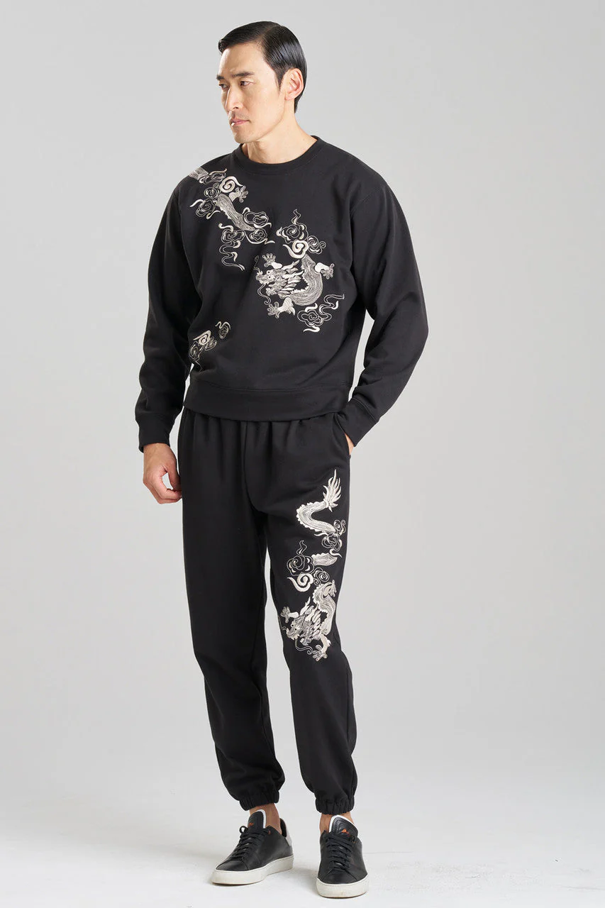 Dragon French Terry Embroidered Unisex Sweater - Image 3