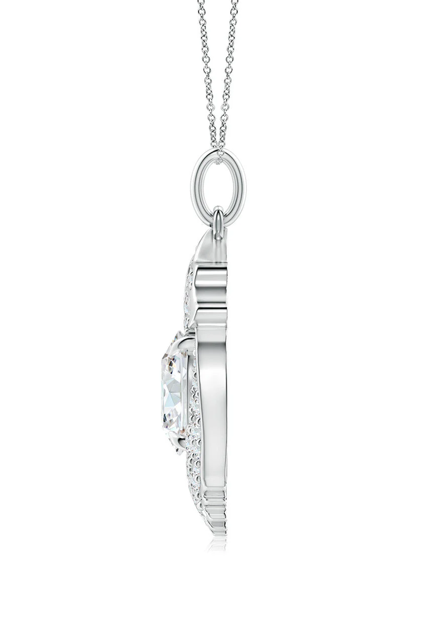Dragon Lab-Grown 14K Gold Round Diamond Pendant Necklace - Image 3