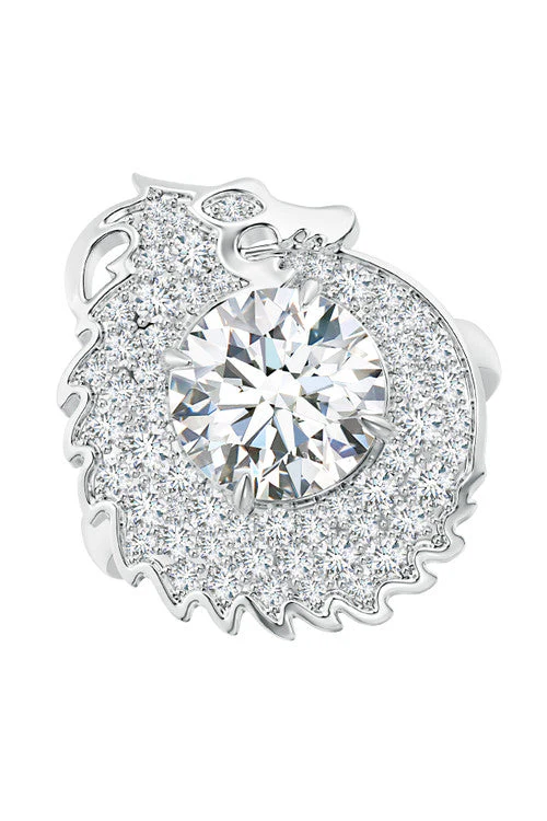 Dragon Lab-Grown 14K Gold Round Diamond Ring - Image 2
