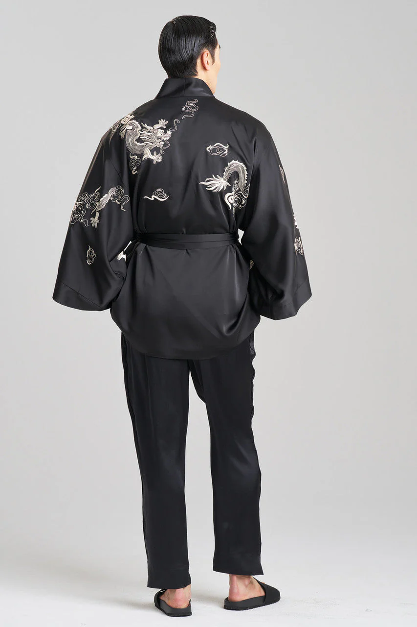 Dragon Luxe Charmeuse Embroidered Unisex Kimono - Image 5