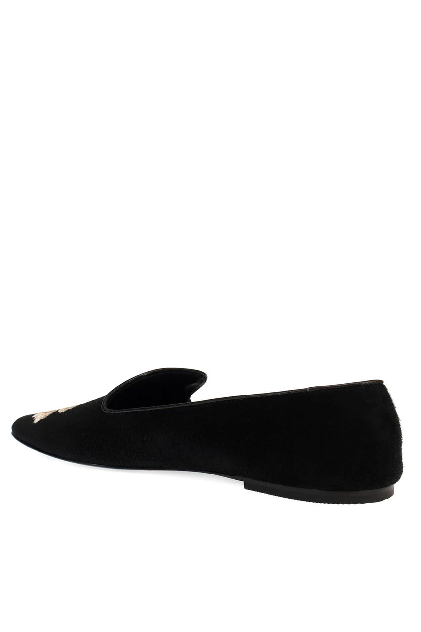 Edda Suede Embroidered Loafer - Image 2