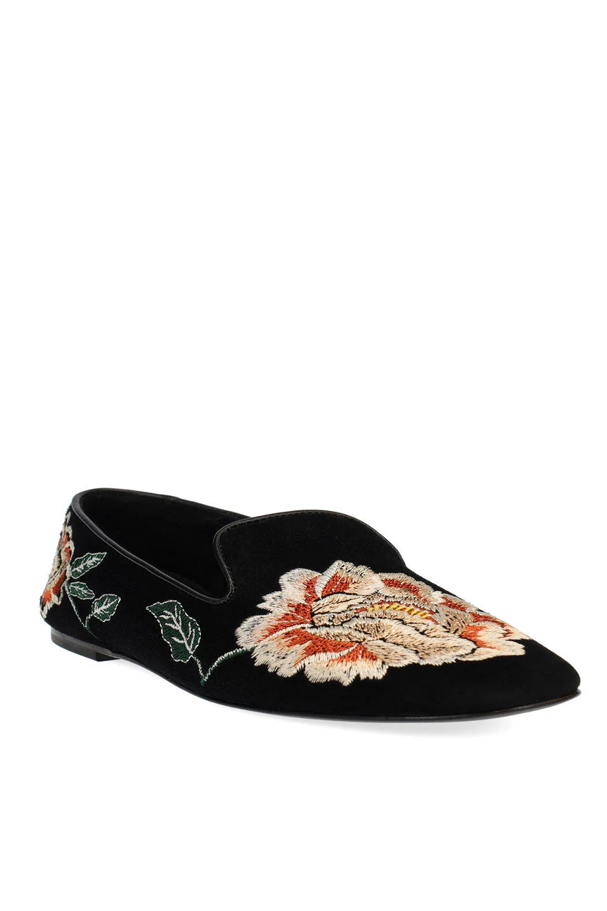 Edda Suede Embroidered Loafer - Image 3