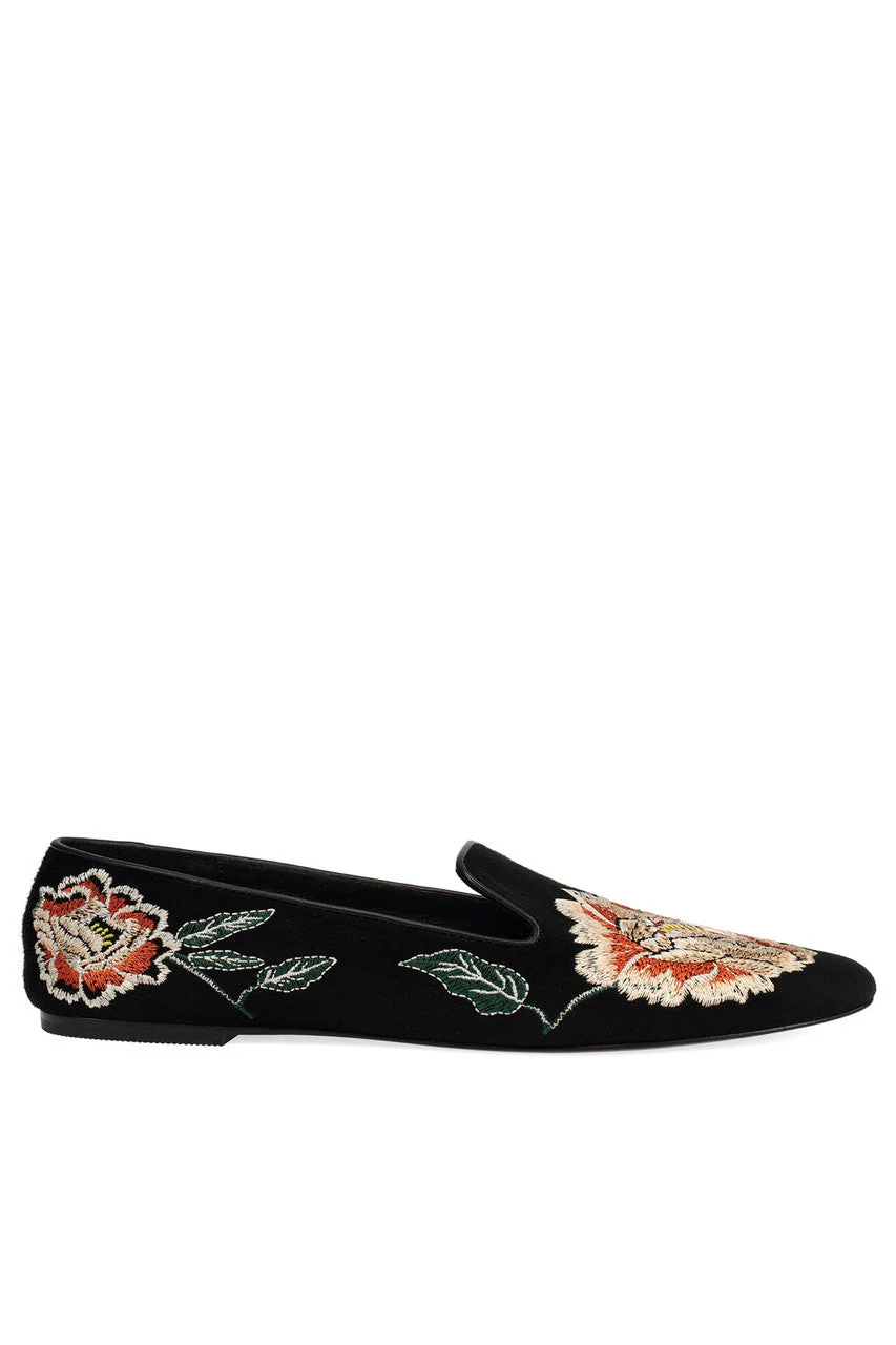 Edda Suede Embroidered Loafer - Image 4