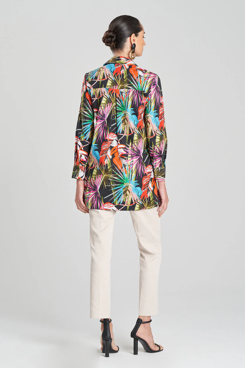 El Nido Cotton Poplin Oversized Pleated Top - Image 2