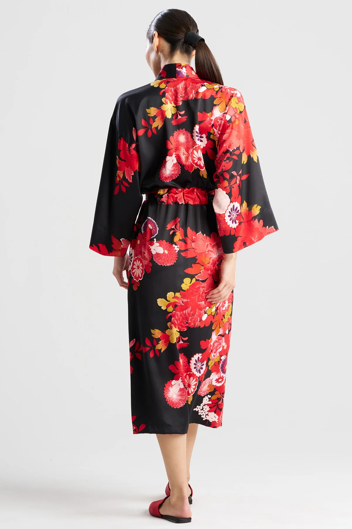 Empress Printed Satin Robe - Image 2
