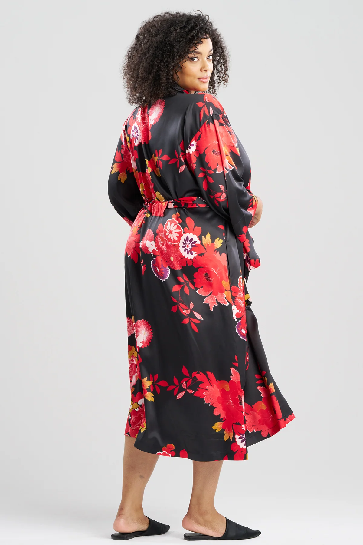Empress Printed Satin Robe - Image 4