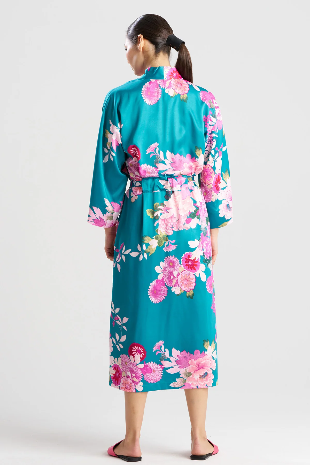 Empress Printed Satin Robe - Image 2