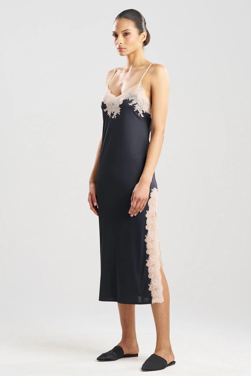 Enchant Lace Slit Slip Dress - Image 3