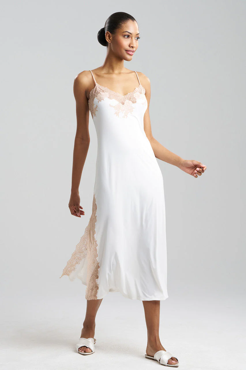 Enchant Lace Slit Slip Dress - Image 3