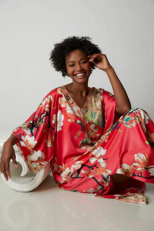 Enchanted Lotus Satin Caftan - Image 6