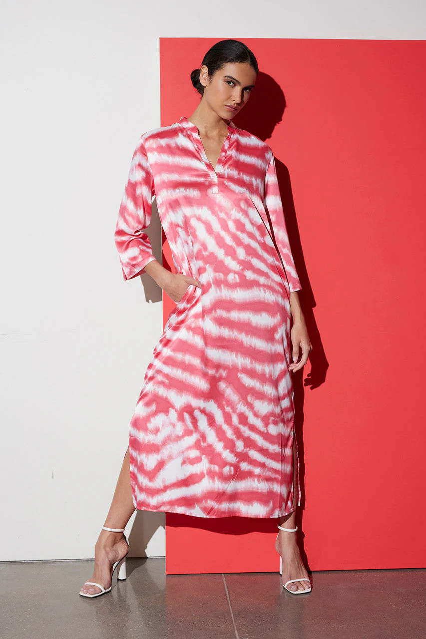 Ethereal Tiger Satin Caftan - Image 4
