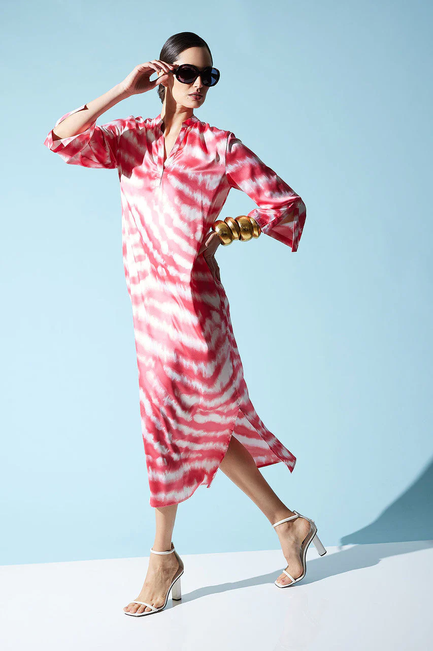 Ethereal Tiger Satin Caftan - Image 6
