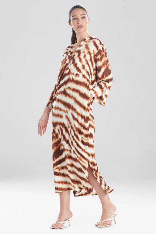 Ethereal Tiger Satin Caftan