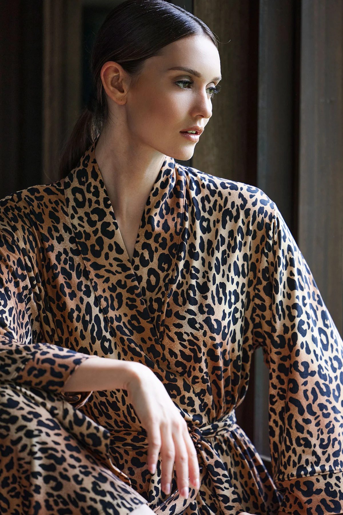 Exotic Animal Cozy Knit Robe - Image 3