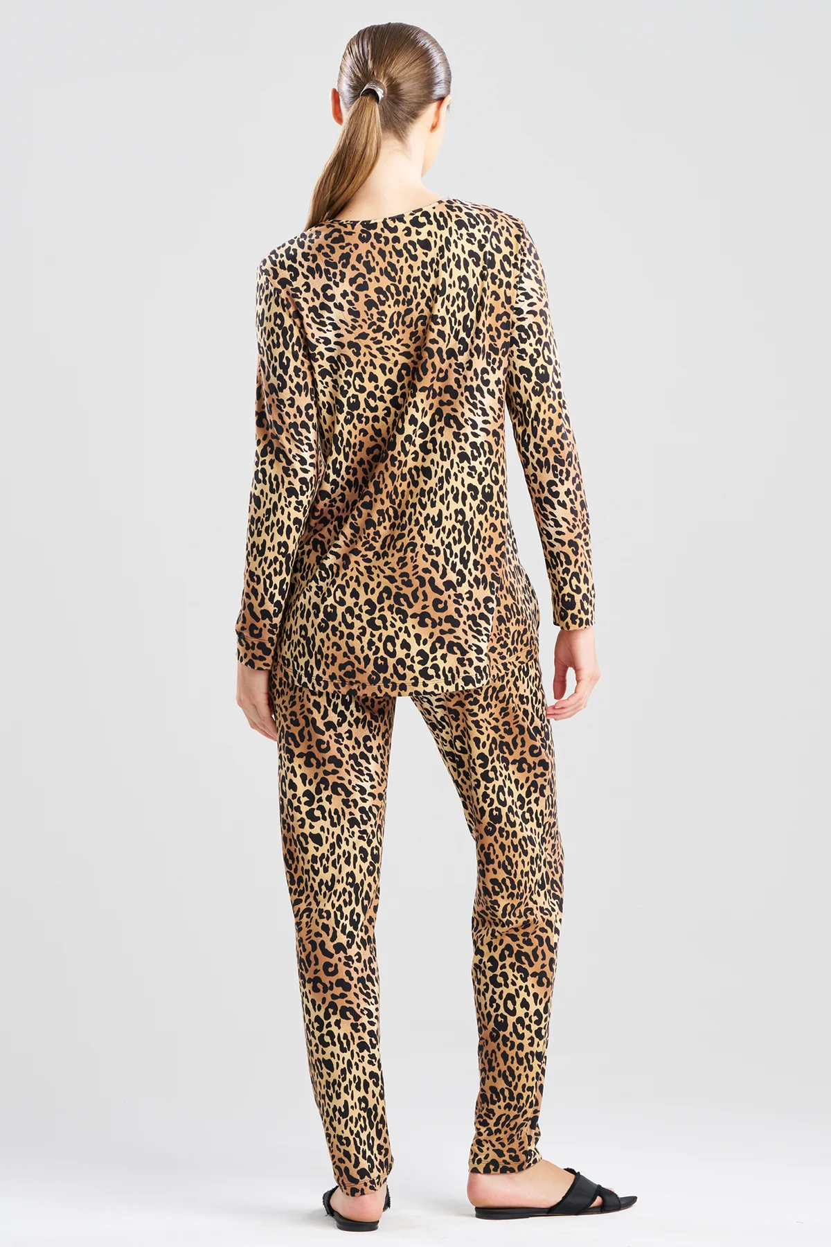 Exotic Animal Cozy Knit V-Neck PJ - Image 3