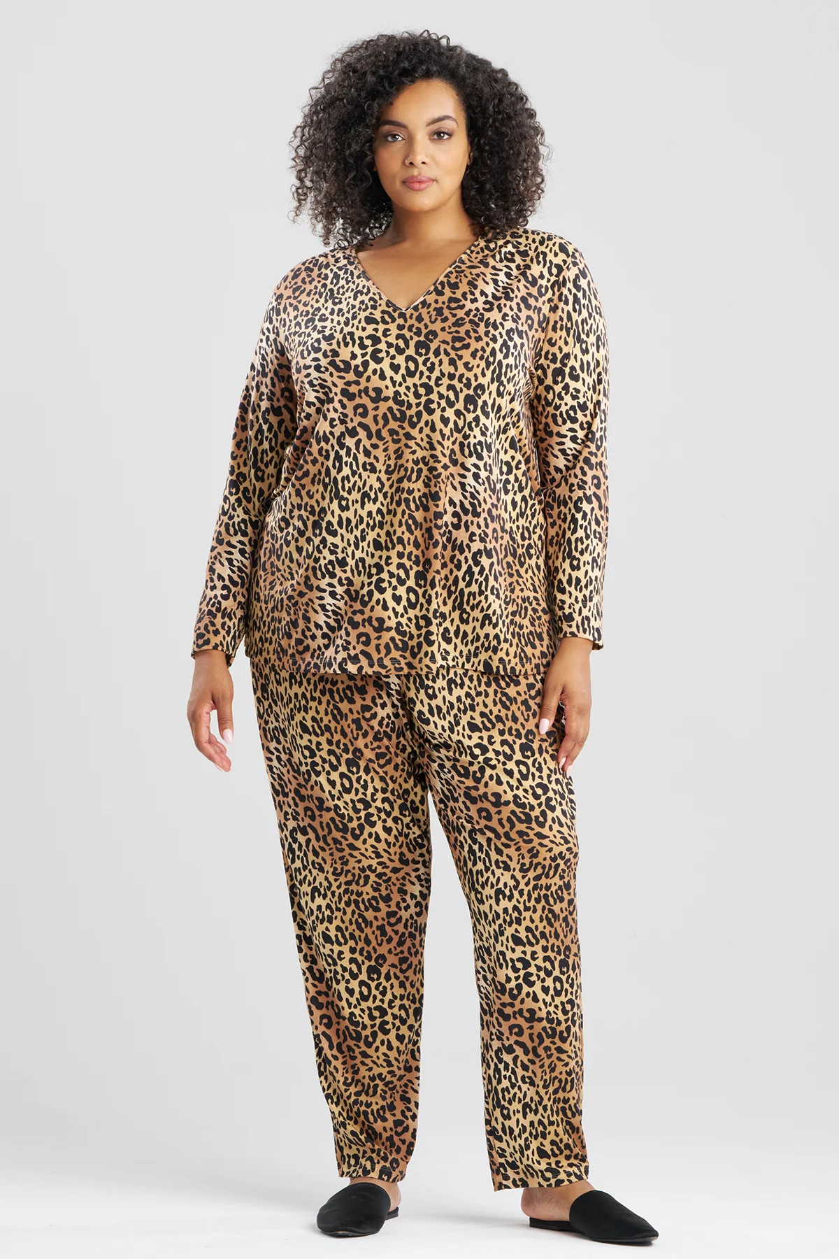 Exotic Animal Cozy Knit V-Neck PJ - Image 4