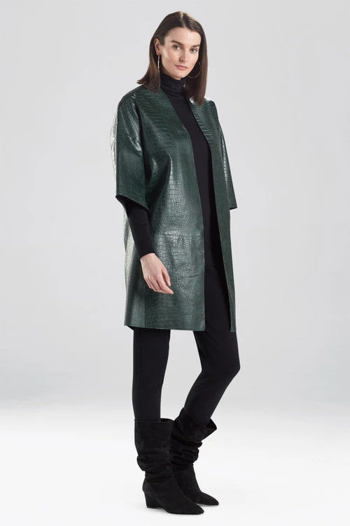 Faux Croco Kimono Long Topper