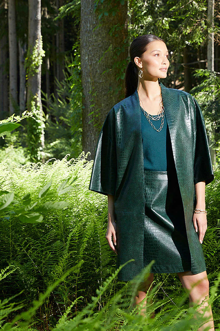 Faux Croco Kimono Long Topper - Image 4