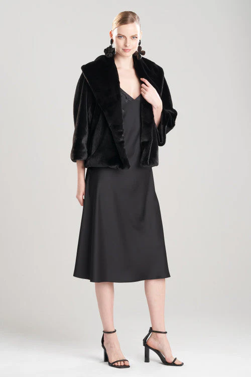 Faux Fur Shawl Coat - Image 4