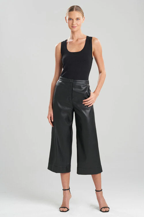 Faux Lambskin Crop Pants - Image 7