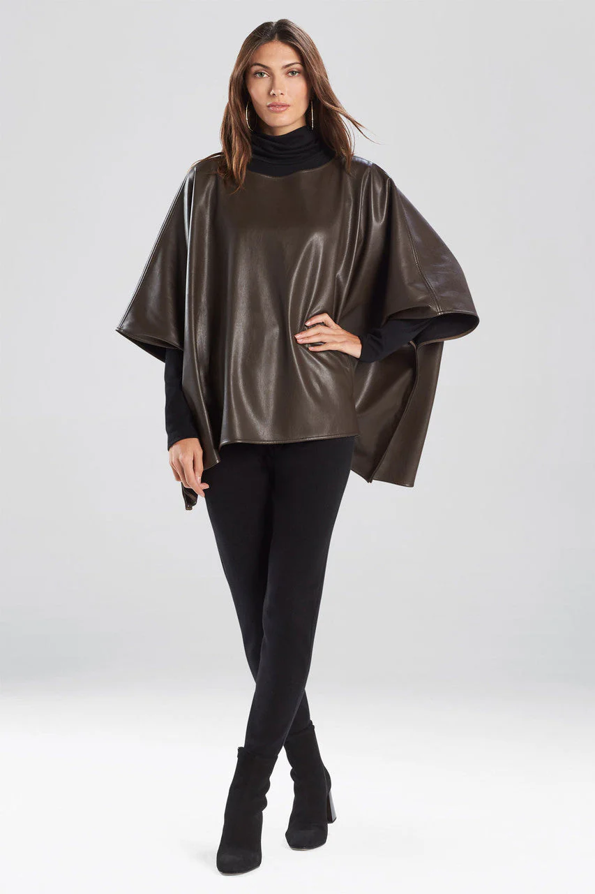 Faux Lambskin Poncho Topper - Image 2