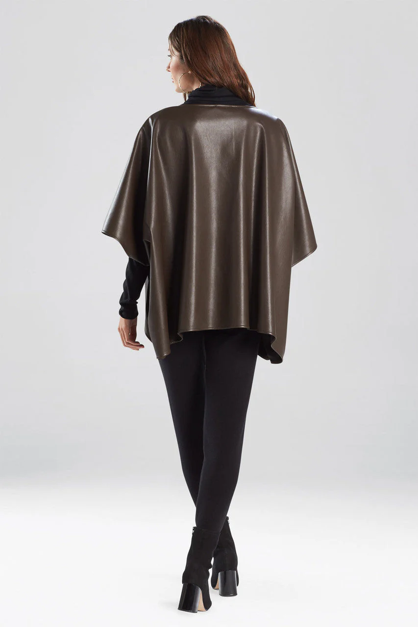 Faux Lambskin Poncho Topper - Image 3