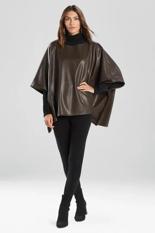 Faux Lambskin Poncho Topper - Image 7